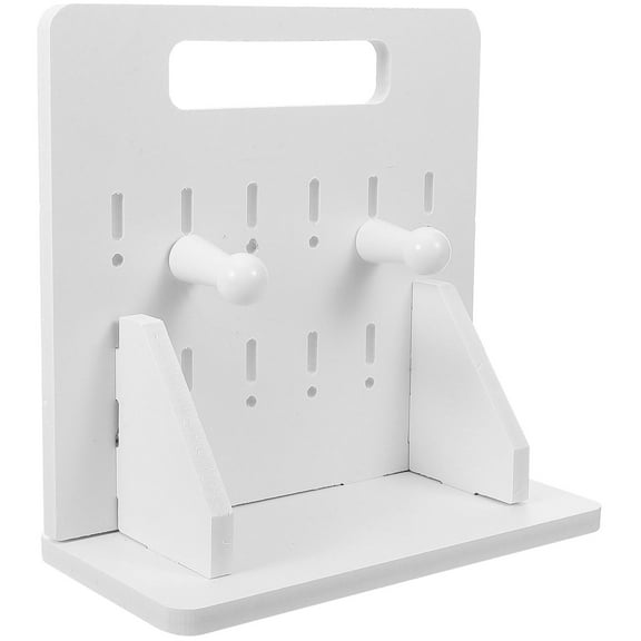 Milisten 1Set White Pegboard Accessories Shelf for Students and Home Office Use