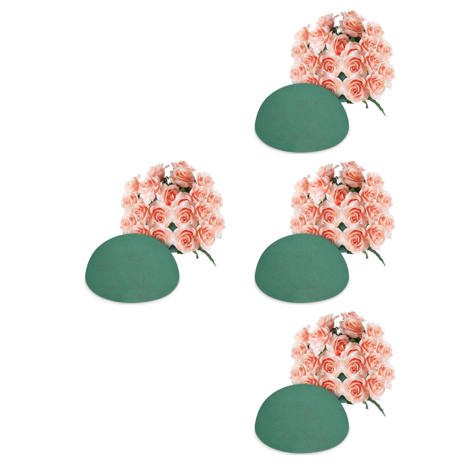 UPGRATOR Green Half Sphere Floral Foam 8 Pieces for Wedding Centerpieces, 5.78 x 5.78 x 2.91 Inches, Flower Arrangement Base