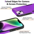 thumbnail image 5 of Xhy iPhone 14 Plus Case 2 in 1 Double Layer Rugged Drop Resistant, Military Grade Full Body Protection TPU Durable Detachable for iPhone 14 Plus 6.7 inch 2022 Phone - Purple Black, 5 of 6