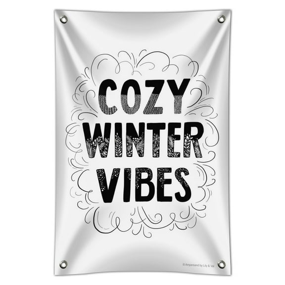 Cozy Winter Vibes Home Business Office Sign