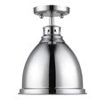 thumbnail image 2 of Duncan Flush Mount in Chrome with a Chrome Shade, 2 of 3