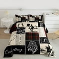 thumbnail image 2 of Homewish Rustic Farmhouse Hunting Bedding Comforter Set, Bohemian Dreamcatcher Twin Comforter Sets, Cowboy Cowgirl Reversible Bedding Set, Cream Black Ultra Soft Bedroom Decor, 2 Pieces, 2 of 8