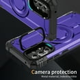 thumbnail image 4 of for Samsung Galaxy A52 5G Armor Case with Kickstand, Luxury Military-Grade Drop Protection Heavy Duty Magnetic Phone Case, Compatible with MagSafe Accessories, for Samsung Galaxy A52 5G - Purple, 4 of 7