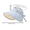 thumbnail image 4 of Yuanlong Womens Visor Solid Color Wide Brim Travel Sun Hat Mesh Breathable Classic Outdoor Daily Hats, 4 of 8