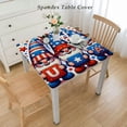 thumbnail image 2 of BANET Tablecloth Patriotic Gnomes Table Cloth Table Cover American Flag Star Picnic Table Cover for Party Camping Dinner Decor Supplies White, 2 of 7