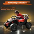 thumbnail image 4 of Kerry Yoo SU5 Kids UTV, 24V 4WD Powered Ride on Electric Car for Toddler, with Remote Control, Bluetooth Music-Red, 4 of 7