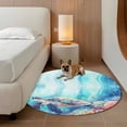 thumbnail image 3 of Rectangle Rug 4ft Area Rug, Summer Sea Turtle Starfish on Blue Area Rugs for Living Room Bedroom, Watercolor Coral Floor Mat Non-Slip Non-Shedding Carpet Indoor Accent Rugs, 3 of 9