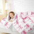 thumbnail image 4 of jejeloiu Bowtie Monogrammed K Bedding Comforter Set,Cartoon Bow Knot Twin Comforter Sets,Pink Kawaii Bowknot Bedding Set For Girl Teens,Ultra Soft Bedroom Decor Reversible,2-Piece, 4 of 8