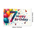 thumbnail image 3 of LUUFILx 7th Birthday Banner Backdrop Colorful Party Supplies Birthday Decorations Kids Celebration Photo Booth Props Happy Backgrounds Birthday Party, 3 of 8