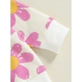 thumbnail image 7 of FEORJGP Little Girl 2 Piece Casual Outfits 6M 12M 18M 2T 3T 4T Toddler Track Suits Long Sleeve Pullovers Flower Print Sweatshirts Crew Neck Tops SweatCute Comfy Daily Clothes for Spring Fall, 7 of 7