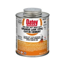 Oatey 32167 Solvent Cement, 16 oz Can, Liquid, Orange