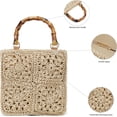 thumbnail image 2 of Small Tote Bag Beach Tote Bag Straw Beach Bag Crochet Tote Bag Straw Bag for Women Packable Beach Bag Crochet Beach Bag, 2 of 6