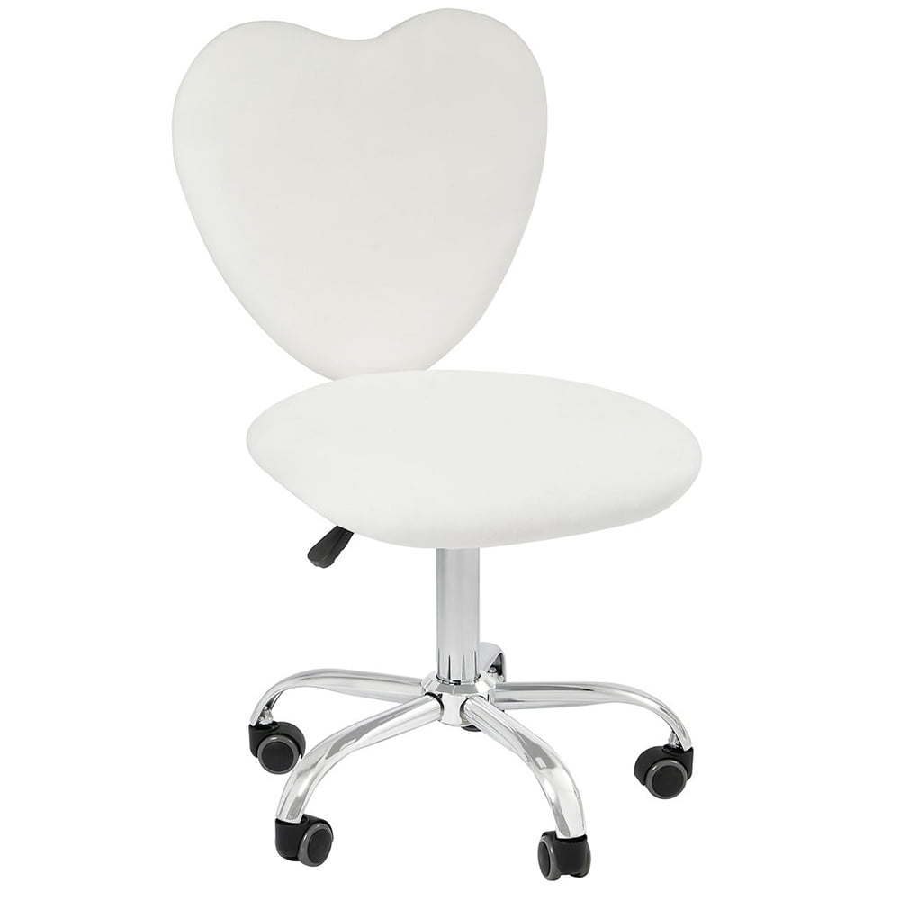 White Desk Chair Sewing Guitar Esthetician Makeup Table Art Chairs with Wheels 