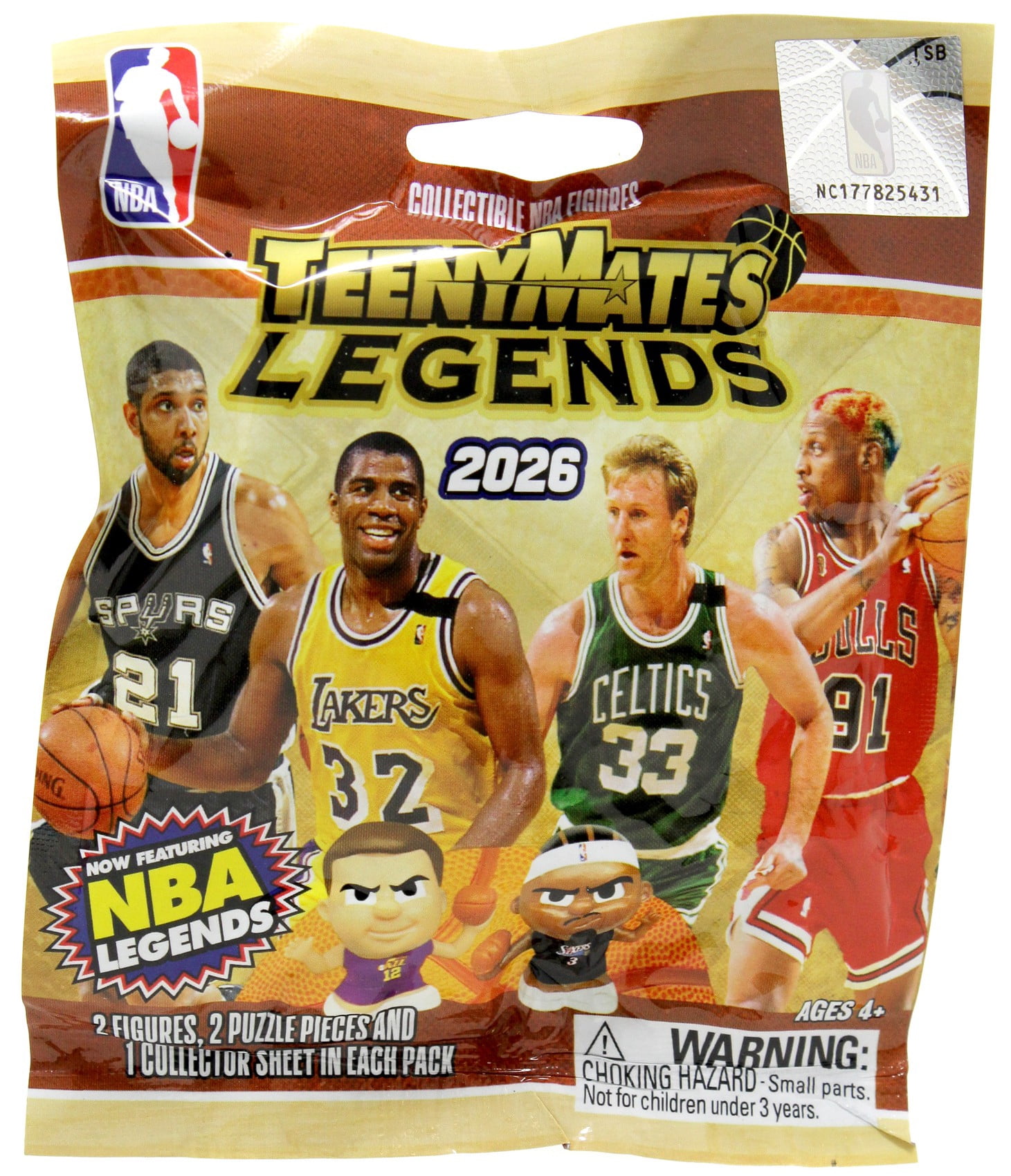 NBA TeenyMates Basketball Toys Action Figure, Dribblers Glow-In