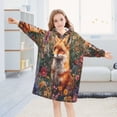 thumbnail image 5 of BZSMCE Wearable Blanket Hoodie Fashion Fox in Garden Home Wear, 5 of 7