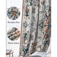 thumbnail image 3 of Boho Southwestern Blackout Curtains for Bedroom Living Room Darkening Curtains 63 Inches Long Tribal Antique Country Orange Blue Window Curtain 2 Panels Set Window Treatment Grommet Drapes 42"x63", 3 of 9
