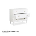 thumbnail image 5 of Novogratz Harper 3-Drawer Storage Dresser Organizer for Nursery, White, 5 of 9