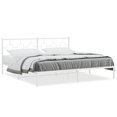 thumbnail image 1 of vidaXL Metal Bed Frame with Headboard White 193x203 cm, 1 of 5