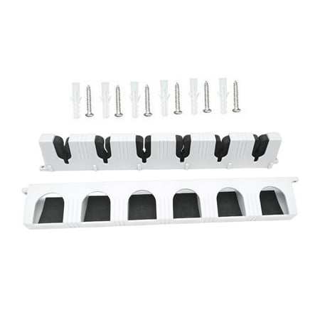 Fishing Rod Rack 6 Rods Vertical Mount Lightweight Base High Strength Accessories EVA Easy to Install for Garage Door Home Gray