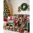 thumbnail image 6 of Christmas Plaid Throw Blankets 40'' x 50'', Soft Flannel Fleece Bed Blankets for Adults/Teens, Snowflake Xmas Tree Gnomes Snowman Vintage Red All Season Plush Blankets for Couch/Sofa/Bed/Travel, 6 of 7