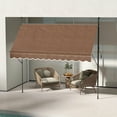 thumbnail image 4 of YYAo Patio Awnings Sun Shade Shelter, Patio Awnings, 10' x 4' Manual Retractable Awning, Non-Screw Patio Awning, UV Resistant,Coffee, 4 of 11