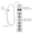 thumbnail image 3 of Protector contra sobretensiones GE de 6 salidas y 800 julios con cable de 4 pies y 3 salidas, 3 of 7