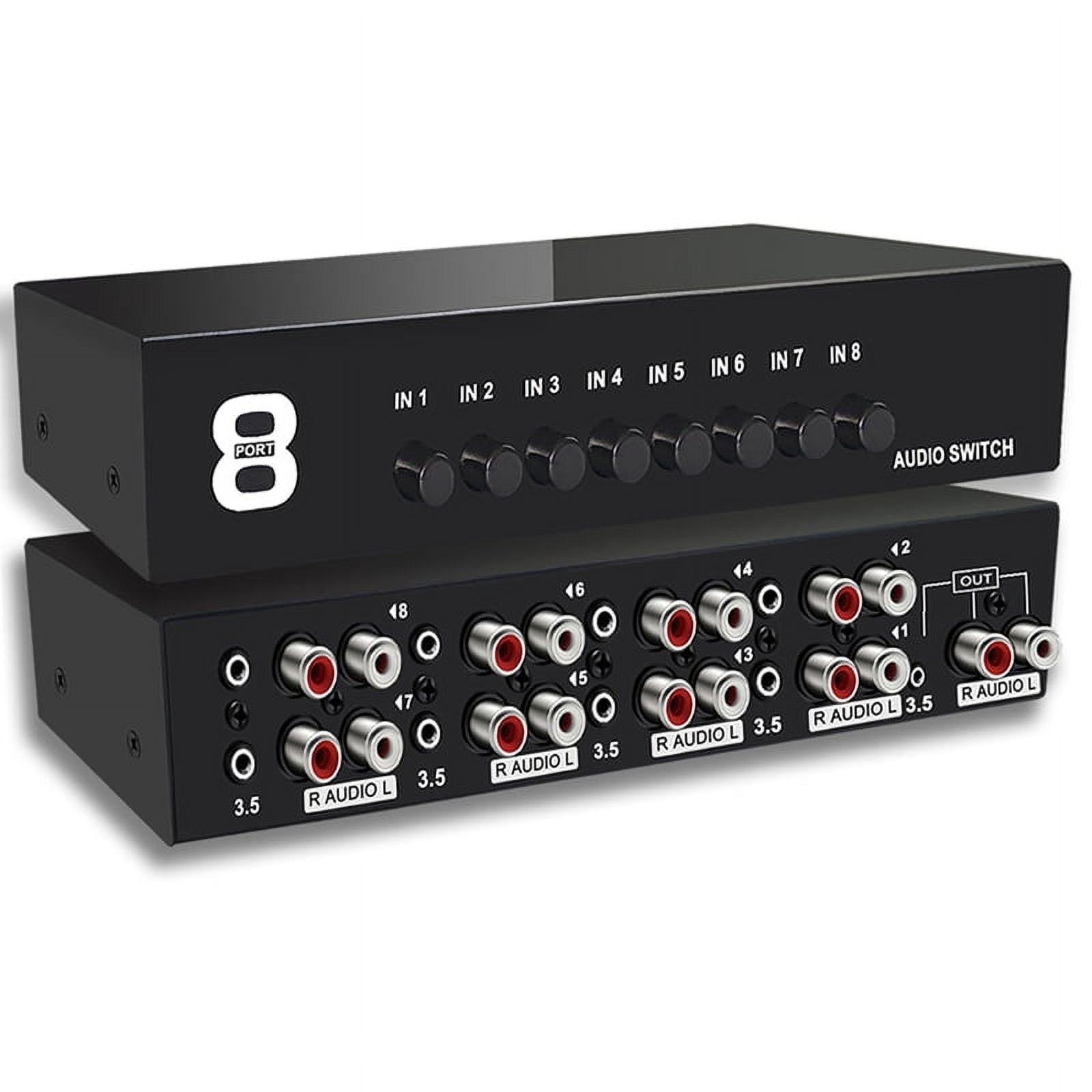 Switcher Audio Stereo 6-in-1-out XMSJSIY - Selettore Con Controllo Volume Per Altoparlanti E Cuffie - Foto 2