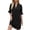 A-Black, variant on MLDRA Dresses for Women V Neck Casual Summer Dresses Loose High Waist Ruffle Pleated Cute Mini Short Dress Black