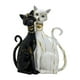 thumbnail image 1 of Figuras de pareja de gatos, esculturas de gatos, centros de mesa, estatuas modernas de animales en blanco y negro, 1 of 9