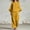 Yellow plus size two piece set a1, variant on BRELIL Women Plus Size Two Piece Set Round Neck Batwing Sleeve Tops Wide Leg Pants Casual Loungewear Solid Boho Vacation Outfits Loose Travel Tracksuit, Navy L