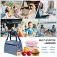 thumbnail image 2 of Wovilon Lunch Bag Lunch Box For Women Men Reusable Insulated Lunch Tote Bag,Leakproof Thermal Cooler Sack Food Handbags Case High Capacity Fortravel Work School Picnic, 2 of 5