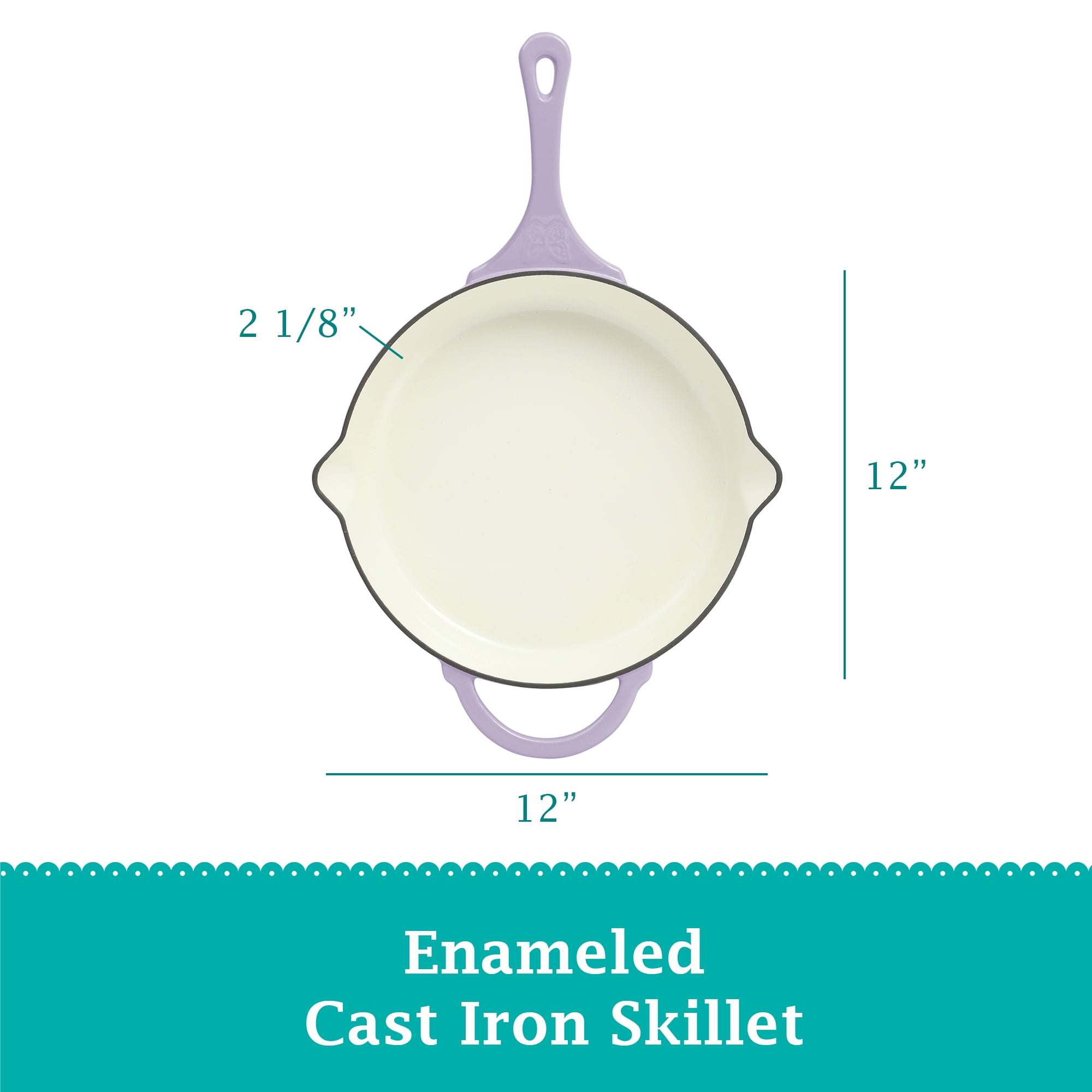 The Pioneer Woman 12-inch Iris Enamel Cast Iron Skillet