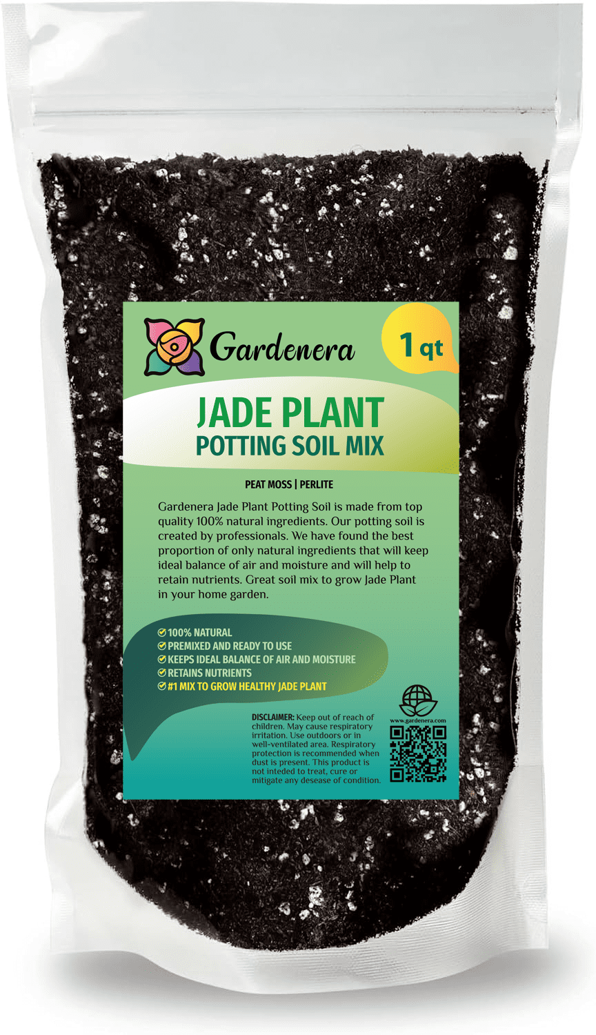 ⭐ Premium Jade Plant Potting Soil Mix (1 Quart Bag)