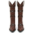thumbnail image 4 of Ferwind Women's Cowgirl Boots Rhinestone and Studded Pull On Adult Brown  8, 4 of 8