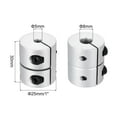 thumbnail image 2 of Uxcell Raccord d'Arbre 5 à 8mm(ID) 30mm(L) Connecteur d'Arbre en Alliage d'Aluminium Joint Rigide Accessoires de Moteur, 2 of 6
