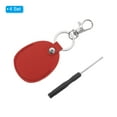 thumbnail image 3 of Uxcell Leather Key Fob, 4 Pack Genuine Leather Air Tag Holder Portable Key Fob Keychain, Red, 3 of 6