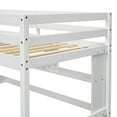 thumbnail image 3 of Noble House Sparkling Twin Loft Bed with Built-In Desk and Shelves, Pine Wood Frame with Ladder and Guardrails, White, 3 of 18