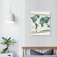 thumbnail image 3 of Nawypu Framed Wall Art Large World Map Canvas Prints Wall Art for Living Room Of The World Wall Decor Poster Framed Stretched Canvas Wall Art for Office Decor Size : 20x16inch Ready To Hang, 3 of 4