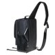 thumbnail image 4 of KAUKKO Canvas Messenger Bag Cross Body Shoulder Sling Backpack Travel Senderismo Chest Bag KAUKKO FD252-2-Black, 4 of 5