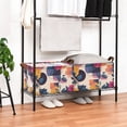 thumbnail image 3 of Yayeee Foldable Storage Basket for Shelves with Handles Waterproof Cloth Bins, Flowers Pattern Style, 3 of 7