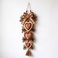 thumbnail image 4 of Farmhouse Hanging Heart Wall Decor, Rustic Plaid Bow Berries Wooden Heart Hanging Ornament, Vintage Farm Style Wall Art for Home Porch Door, 4 of 8