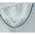 thumbnail image 4 of Olivia Gray VLB01682 47 x 37 in. Bergen Floral Embroidered Swag Valance, Sage, 4 of 18
