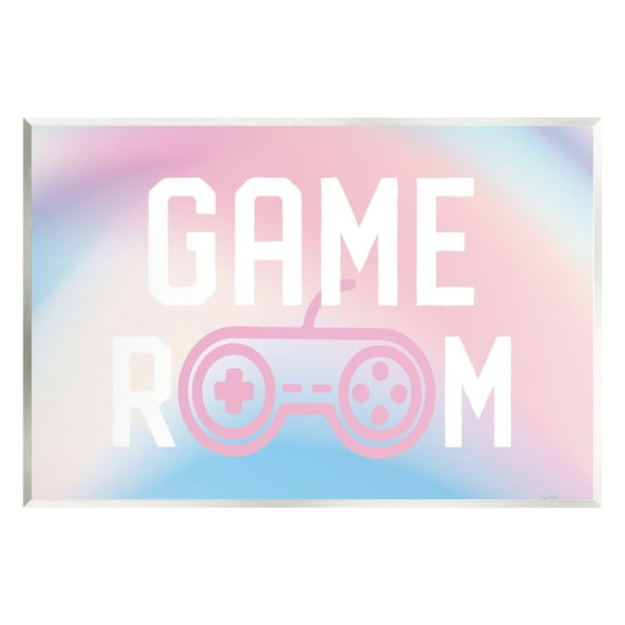 Stupell Industries Pastel Gamer Room Sign Typography Painting Unframed Art Print Wall Art, 15 x 10