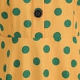 thumbnail image 5 of Karymi Maxi Dress Vintage Polka Dot Swing Midi Dress, Contrast Collar Short Sleeve Button Front Self Bow Waist Retro Hepburn Party Sundress Easter Dresses for Women, 5 of 8