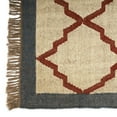 thumbnail image 4 of Kilim Wool Jute Rug – Handwoven Southwestern Area Rug with Tribal Geometric Pattern & Fringe 8 X 10 FEET, 4 of 6