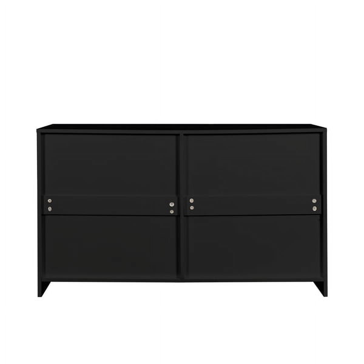 6 Drawer Double Dresser for Bedroom, Wide Storage Cabinet for Living Room Home Entryway, Black