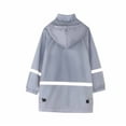 thumbnail image 3 of Dezsed 3-11Years Children's Boy Girl Rain Jacket Solid Color Raincoat Long Sleeve Cute Hooded Mid-length Jacket with Pockets School Outfit, 3 of 6