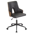 thumbnail image 2 of LumiSource Stella Office Chair, Black/Walnut, 2 of 5