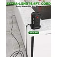 thumbnail image 4 of Barre d'Alimentation Parasurtenseur 16,4 Pi/5 m avec Rallonge, 5 Ports USB, Prise CA 12, Barre d'Alimentation avec USB, Protection contre les Surtensions, Protection contre les Surcharges, Tour Parasurtenseur pour la Maison et le Bureau A, 4 of 7