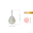 thumbnail image 4 of Angara Natural Opal Necklace - Opal Teardrop Pendant Necklace in 14K White Gold for Women (Size-8x6mm) - October Birthstone Jewelry | 14K White Gold Necklace, 4 of 9